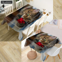 HEARMNY Cat Animal Tablecloth 3D Oxford Fabric Square/Rectangular Dust-proof Table Cover For Party Home Decor TV Covers 2024 - buy cheap