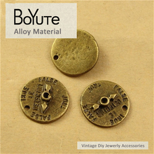 BoYuTe-colgantes de polígrafo de aleación de Zinc chapado en bronce antiguo, joyería artesanal, accesorios, 15MM, 60 unids/lote 2024 - compra barato