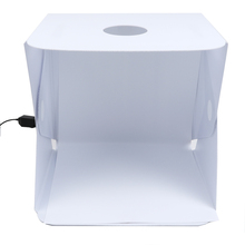 Mini caixa de iluminação portátil para fotografia, 40cm, ajustável, luz led, estúdio de fotografia, plano de fundo, kit fotográfico embutido 2024 - compre barato