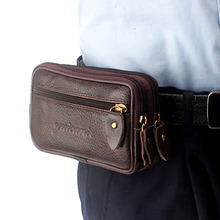 Men Leather Vintage Fanny Pack Waist Leg Money Bag Women Travel Cell Mobile Phone Case Cover Belt Pouch Purse New 2024 - buy cheap