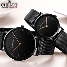 CHENXI Set Top Brand Luxury Lover Watches Quartz Watch Women&Men Casual Slim Mesh Steel Waterproof Sport Watch Relogio Masculino 2024 - buy cheap