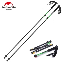 NatureHike 5 Sections Telescopic Alpenstock Ultralight 7075 Aluminum Alloy Adjustable  Walking Hiking Stick Trekking Pole 2024 - buy cheap