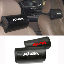 Carbon Fiber Texture PU leather Headrest Pad Car Neck Pillow For Ford Kuga 2024 - buy cheap