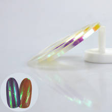 1 рулон 1mm2mm3mm голографическое искусство ногтей чередование ленты Сияющий лазер клейкая линия наклейка DIY Holo Прозрачный декор наклейки для укладки LA423 2024 - купить недорого