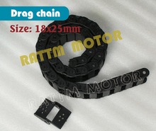 2M 18 x 25mm Cable drag chain wire carrier with end connectors plastic towline for CNC Router Machine Tool 1000mm half seal open 2024 - buy cheap