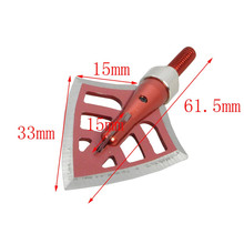 125 Grain Red Archery Arrow Broadheads 4 Blade Arrow Point Archery Arrowheads  For Compound Bow Crossbow Recurve Bow 2024 - buy cheap