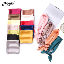 Bolsas de marca de luxo 70*70cm, cachecol de seda feminino, cachecol quadrado da moda, lenços macios, pashmina, cor sólida, bandana 2024 - compre barato