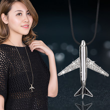 Heeda kpop colar pingente minimalista, joia criativa exclusiva de avião, corrente elegante joker suéter, 2018 2024 - compre barato