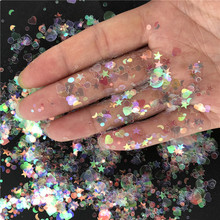 Colorful Nail Sequins Paillette Heart/Round/Star Mixed Sharp H93 Holographic Sequins Glitter For Nail Art 10g/box Nail Sequins 2024 - buy cheap