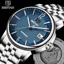 BENYAR 2019 New Business Mens Mechanical Watches Waterproof Genuine Leather Brand Luxury Automatic Wristwatch Relogio Masculino 2024 - buy cheap