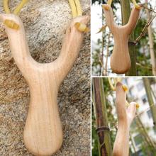 Outdoor Hunting Slingshot Powerful Wooden Sling Shot Wooden Handle Round Rubber Band Slingshot Catapult For Adult Kids Games 2024 - buy cheap