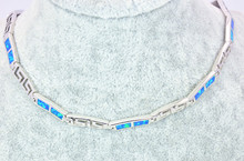 Atacado & varejo joias da moda opala de fogo azul fina colares para mulheres 2024 - compre barato