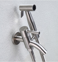 Brushed Nickel 304 Stainless Steel Toilet Handheld Sprayer Shower Bidet spray Douche kit Jet Hose Holder BD785 2024 - buy cheap
