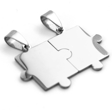 100% Stainless Steel Jigsaw Puzzle Charms Blank ID Tags Pendant Stainless Steel Connecting Charm High Polish Wholesale 50pcs 2024 - buy cheap