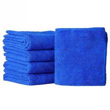 5 шт. Чистящая микрофибра авто мягкая ткань моющая ткань полотенце Пыльник синяя мягкая впитывающая ткань для мытья 25*25 см 2024 - купить недорого