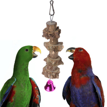 Brinquedo de gaiola de madeira sólida, papagaio de mascar para pássaros, brinquedos coloridos, decoração de pássaros, suprimentos para animais de estimação, acessórios de brinquedos 2024 - compre barato
