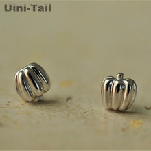 Uini-tail-pendientes de plata de ley 925 con diseño de hada adorable, mini pendientes con diseño de calabaza para Halloween 2024 - compra barato