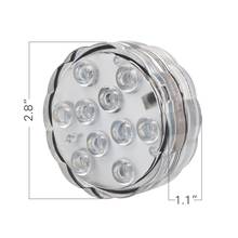 10 * Светодиодный Погружной подводный светильник для ВАЗ, светодиодный светильник для свадебной вечеринки, праздничный светильник для ВАЗ под столом 2024 - купить недорого