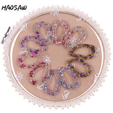 HAOSAW 27*44MM 6Pcs/Lot Glitter Acetic Acid Irregular Accessories Parts/Jewelry Findings/Earrings Accessories/Handmade Making 2024 - buy cheap