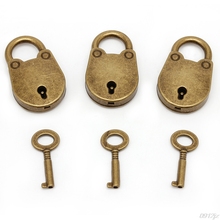 Locks 1 set (3Pcs) Old Vintage Antique Style Mini Archaize Padlocks Key Lock With key Home Decer Hand Craft 2024 - buy cheap