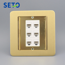 SeTo Concealed Type Floor Socket 6 Ports Network Lan RJ45 Cat5e Wall Plate Socket Keystone Floor Receptacle 2024 - buy cheap