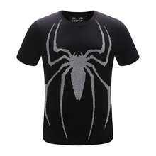 PP bag packaging!Mens Designer T Shirt Men Short Sleeves Tshirt Cotton Top Tees Summer Crystal Big Spider Printed Brand T Shirts 2024 - compre barato