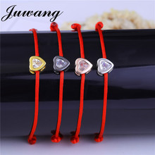 JUWANG Lucky Red String Heart Bracelets & Bangles For Women Children Adjustable Handmade Bracelet DIY Jewelry Friendship Gift 2024 - buy cheap