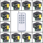 Mini sistema de controle remoto sem fio, interruptor ac 220v 12ch 12 ch 10a rf, receptor + transmissor 315mhz / 433mhz 2026 - compre barato