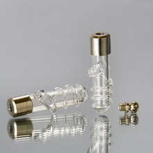 Tubo de cobra transparente com parafuso 6mm, frascos de vidro temperado com nome e pingente de frasco, 10 peças colar pingente de óleo acessório 2024 - compre barato