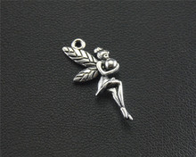 10pcs  Silver Color Angel With Ball Charm Pendants For Jewelry Making DIY Handmade Craft  9x22mm A1500 2024 - buy cheap