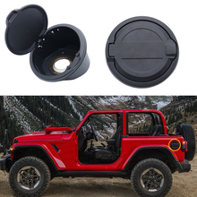 For 2018  Jeep Wrangler JL Accessories Black Stainless Gas Cap Cover 2 Door and 4 Door Gas Tank Cap Cover Door Fuel Filler Door 2024 - buy cheap