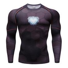 black panther Fitness Bodybuilding Compression Shirt Men Anime Rashgarda rashguard MMA 3D Superman Punisher T Shirt Crossfit 2024 - buy cheap