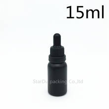 480pcs 15ml black frosted glass essential oil bottle with black tamper evident dropper glass perfume bottle 2024 - buy cheap