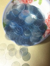 50g/lot Large Round Sequins 15mm PVC Flat Round Paillette With Side Hole Transparent Light Blue 2024 - buy cheap