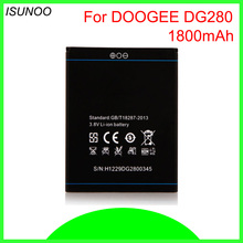 ISUNOO Battery for DG280 Smartphone 1800mAh Li-ion backup battery for DOOGEE LEO DG280 Battery Replacement 1800mAh 2024 - buy cheap