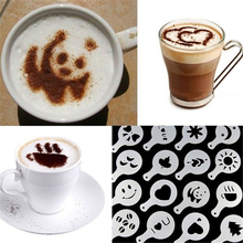 16Pcs Plastic Cappuccino Coffee Foam Spray Template Coffee Stencils DIY Decorating Coffee Printing Mold Barista Tools 2024 - buy cheap
