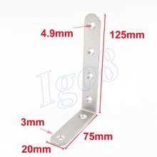 5PCS 90mm x 90mm x 20mm Angle Bracket Stainless Steel 2024 - buy cheap