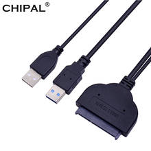CHIPAL USB 3,0 до 7 15 22Pin SATA Кабель-адаптер Внешний USB 2,0 Шнур питания для 2,5 "Ssd Hdd конвертер жесткого диска 2024 - купить недорого