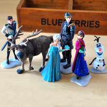 Figuras de acción de Frozen de Disney, Anna, princesa Elsa, Hans, Kristoff, Sven, Olaf, el mejor regalo, 6 unids/lote 2024 - compra barato