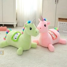 60*40*60 cm Big Size Soft Unicorn Ridable Sofa Plush Ridable Toy Adorable  Unicorn Plush Toys For Children 2024 - buy cheap