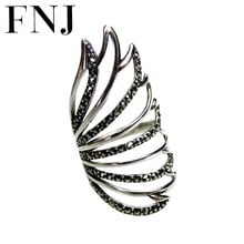 FNJ 925 Silver Wiing Ring MARCASITE New Fashion Original S925 Sterling Silver Rings for Women Jewelry Adjustable Size 2024 - buy cheap