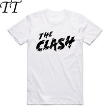 2019 New Fashion Print The Clash London Calling Men White T Shirt Rock Band Summer Casual Short Sleeves O Neck Tshirt 2024 - buy cheap