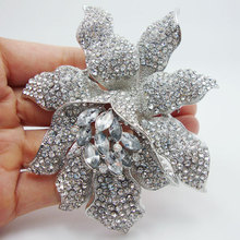 Ttjewelry joias fashion românticas, pedras de strass, flores de orquídea, broche para casamento 2024 - compre barato