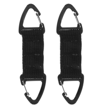 2 Pieces Black Nylon Webbing Strap Belt with Double Ended Triangular Hook for Outdoor Hiking Backpack Hanging Accessories 2024 - buy cheap