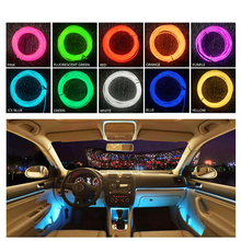 Voovoo-kit de acabamento para carro e motocicleta, 2m/3m/5m/10m, 10 cores, faça você mesmo, linha fria, neon, decoração de interiores, moldagem, faixa de luz para motocicletas 2024 - compre barato