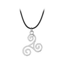 Classical Movie Teen Wolf Triskele Necklace Fashion Silver Color Plated Pendant With Rope Chain For Men Gift 2024 - buy cheap