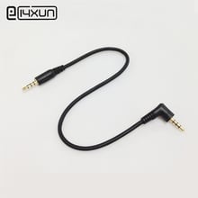 1pcs 3.5mm 4pole Audio Video Male plug 180 Degrees to 90 Degrees Gold-plated Plug AUX Headphone Connector with 20cm Cable 2024 - buy cheap