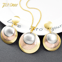 ZEA Dear Jewelry Ethnic Round Jewelry Set For Women Necklace Earrings Pendant Hot Selling Big Jewelry Findings For Engagement 2024 - buy cheap
