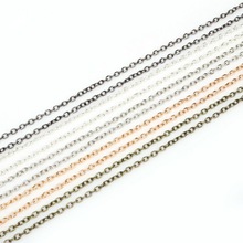 3X2mm 5m/lot Rhodium/Silver/Gold/Gunmetal/Antique Bronze Plated Necklace Chains for DIY Bracelet Jewelry Findings Making 2024 - buy cheap