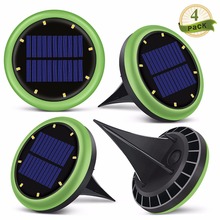 [4-Packs] 8LEDs Solar Ground Lights, In-Ground Waterproof Lights With 8 LEDs for Garden Pathway Yard, Driveway, Lawn 2024 - buy cheap